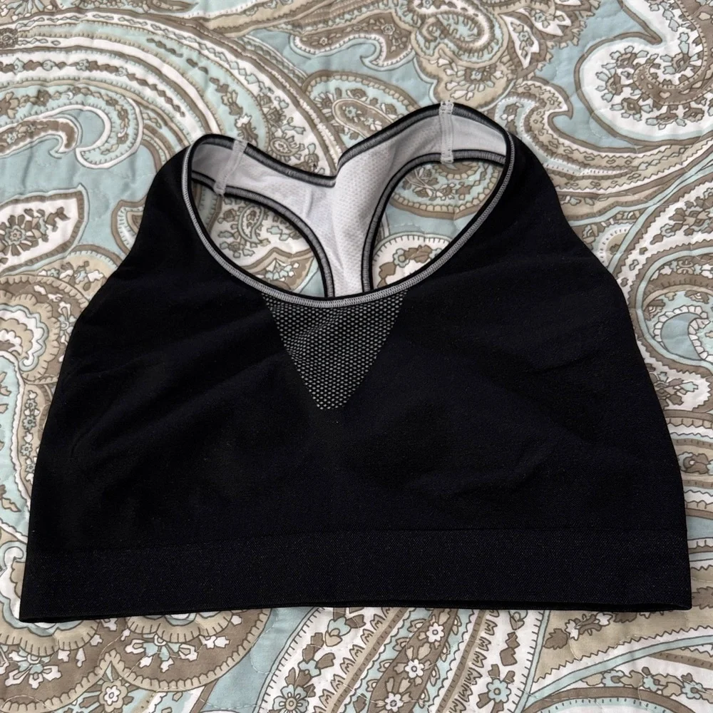 Jockey Black Sports Bra with Racerback Design - Picture 1 of 3
